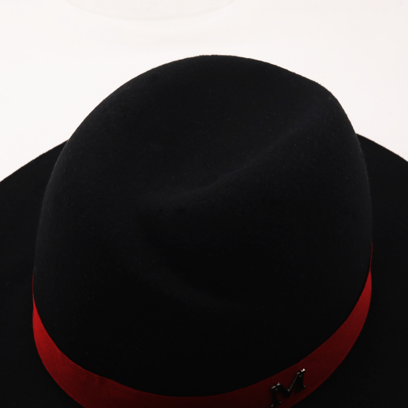 New Outer Black Inner red Wool - Fedora Hat Wool recension och pris