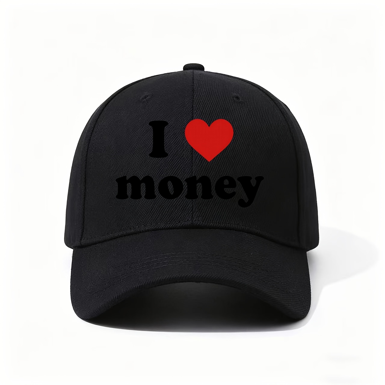 I Love Money Print Baseball Ca - Baseball Cap Structured recension och pris
