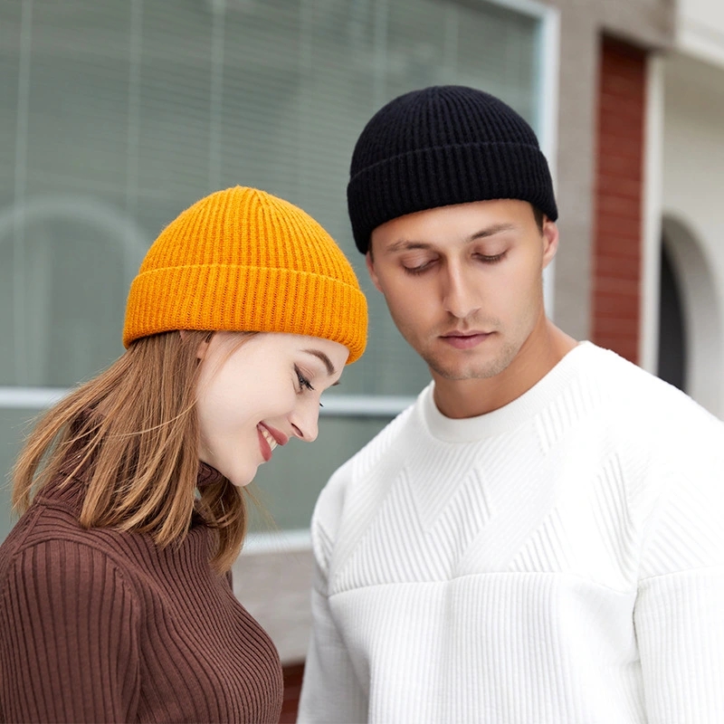 Winter Knitted Hat Warm Outdoo - Beanie Cuffed Knit recension och pris