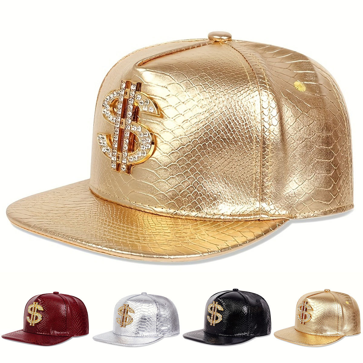 Leather Metallic Dollar Sign B - Baseball Cap Structured recension och pris