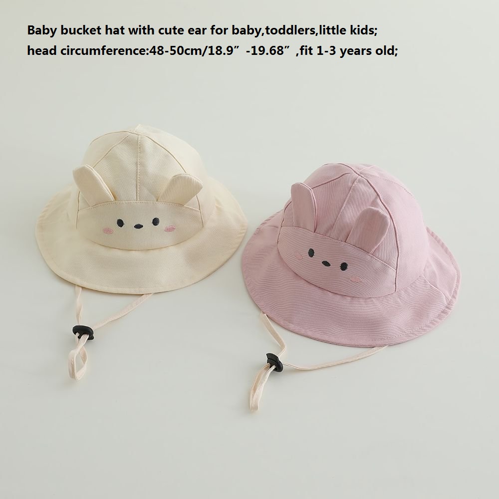 Baby Girls Sun Hat 48-50cm Cot - Bucket Hat Cotton recension och pris