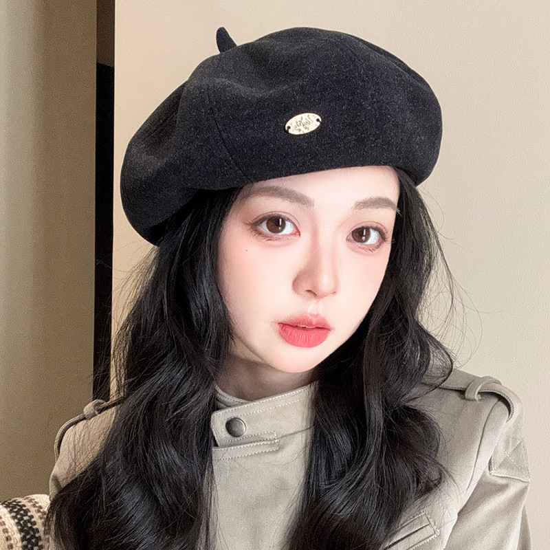 Women Winter Beret Hat Wool Bl - Beret French Wool recension och pris