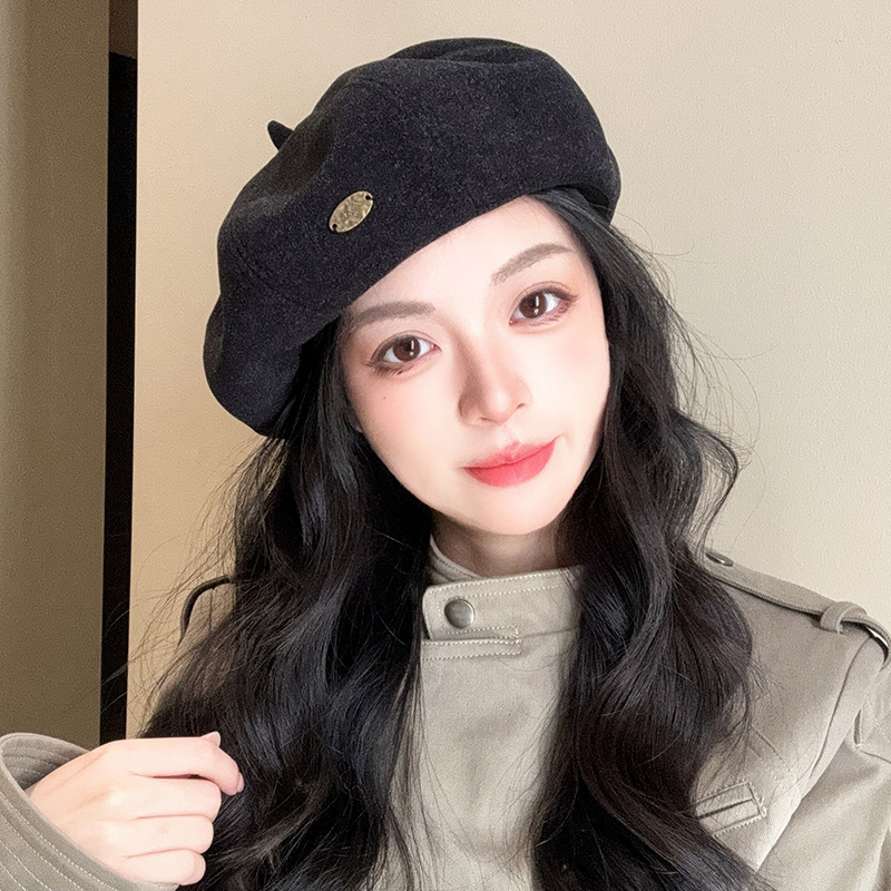 Women Winter Beret Hat Wool Bl - Beret French Wool recension och pris