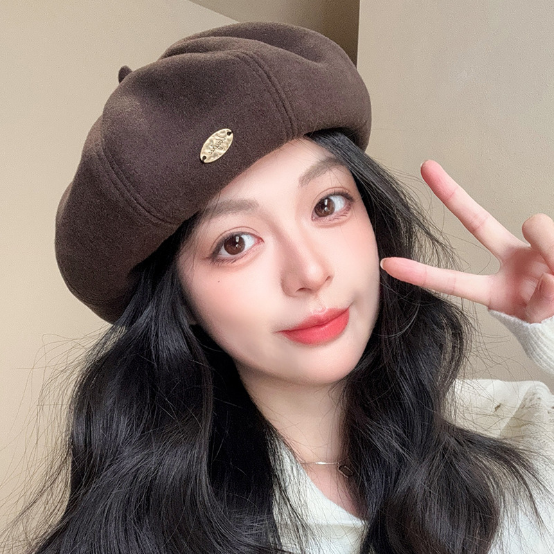 Women Winter Beret Hat Wool Bl - Beret French Wool recension och pris