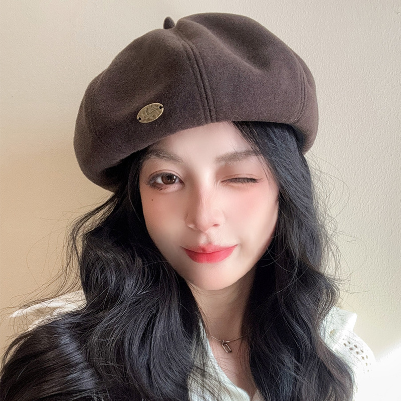 Women Winter Beret Hat Wool Bl - Beret French Wool recension och pris